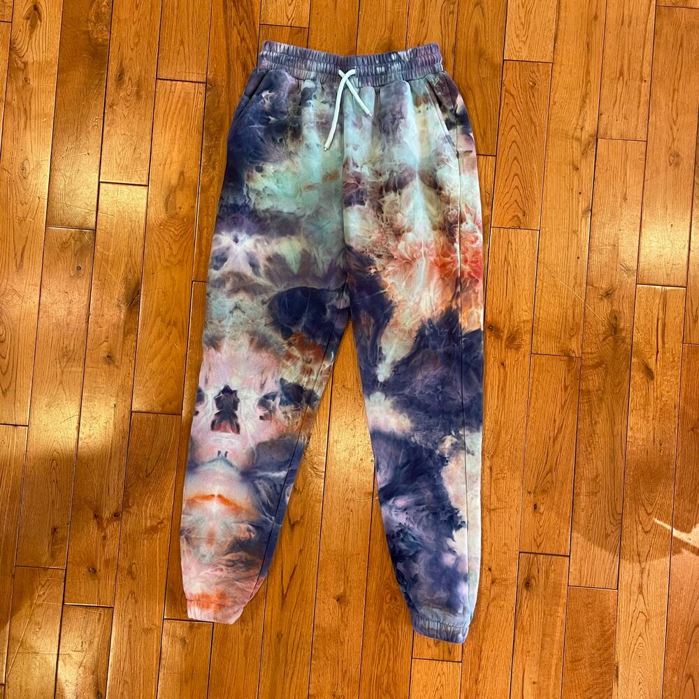 Ice Dyed Sweatpants - Tie Dye Pants - Handmade Unique - Women's Medium (6)